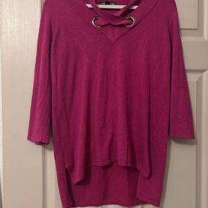 Cable & Gauge Pink Blouse with Metal Accents